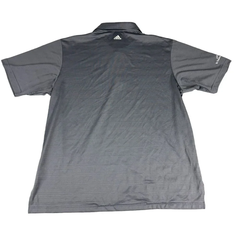 Adidas Polo Shirt Men's Extra Large Gray Short Sleeve Golf Stretch Performance